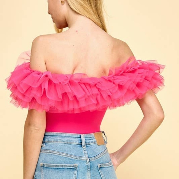 Pink Ruffle bodysuit - Picture 2 of 4